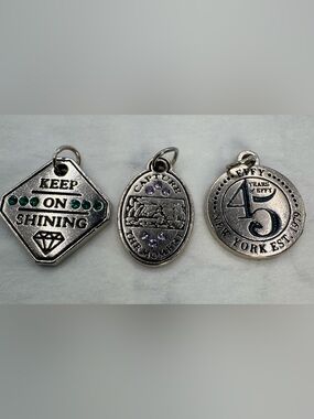 Lot of 3 Effy Jewelry 45th Anniversary Commemorative Pendants Cruise Charms